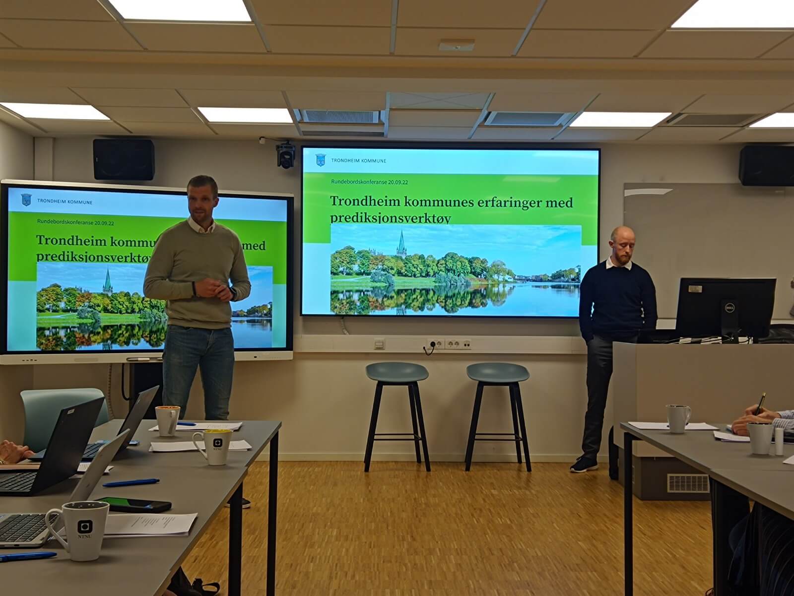 Lars Dyrdahl and Øyvind Melgård from Trondheim municipality sharing how they are leveraging technology to optimise staff planning
